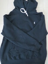 ◆RHC ロンハーマン別注 Polo Ralph Lauren ラルフローレン Logo Sweat Hoodie パーカー Lサイズ 黒 中古着用品_画像1