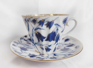  Lomonosov Imperial Porcelain ロモノーソフ インペリアルポーセリン カップ&ソーサー 美品 未使用