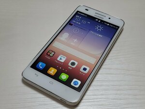 　★【39266WM】 ジャンク HUAWEI Ascend G620S-L02 ホワイト 8GB 国内版SIMフリー 1円！1スタ！