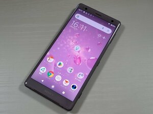 　★【39318WM】 完動品 au SOV37 SONY Xperia XZ2 アッシュピンク SIMロック解除済 1円 ! 1スタ！