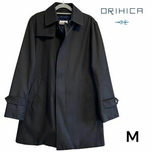 【美品】ORIHICA|ステンカラーコート|ブラック 黒|Mサイズ