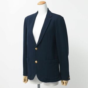 GP2310▲バーバリーブラックレーベル/BURBERRY BLACK LABEL コットンジャケット ブレザー 金ボタン ネイビー系 サイズ2