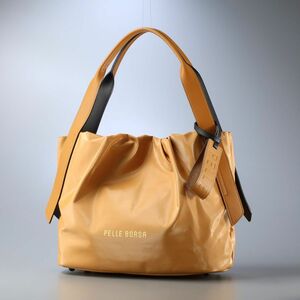 MG1390▽定価3.1万円*ペレボルサ/PELLE BORSA チアーズ Cheers*撥水*ハンドバッグ*トートバッグ*手提げ*鞄*ブラウン系