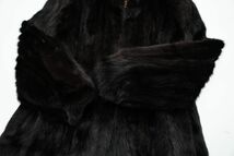 GP4791▲Moonbat Fur マホガニーミンク ファーコート/ファージャケット 最高級毛皮 MINK リアルファー ダークブラウン系 サイズ13号_画像4