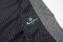 MG1824 アクアスキュータム/Aquascutum*ウール*ツイードジャケット*テーラードジャケット*ドット柄裏*日本製*サイズ9*グレー×紫系_画像7