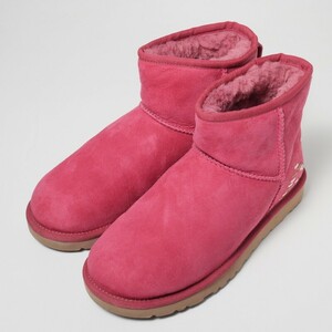 GN4135■アグ/UGG*W Classic Mini Rustic Weaveクラシック ミニ ラスティック ウィーブムートンブーツ*1009265*ピンク系*size7*24