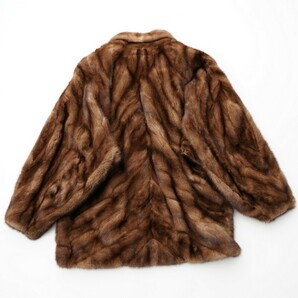 GP4883＝ヒロキ/HIROKI×London Label*デミバフミンク ファーコート/ファージャケット 最高級毛皮*MINK リアルファー*ブラウン系の画像3