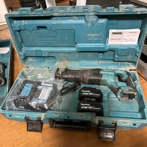 え〜100円からセット2台！中古動作確認makita(マキタ) 18v充電式レスレシプロソー (6.0Ahバッテリx2/充電器/ケース) JR187DRGXが2セット