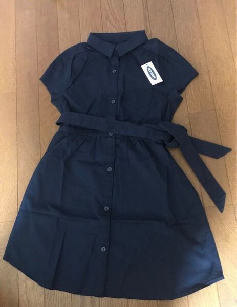 OLD NAVY フォーマルワンピース 卒園式 入学式 発表会 ユニフォーム ガールズ 形状記憶コットン素材 サイズ100cm