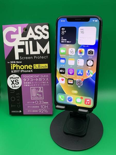 ★本体美品 iPhone X 64GB SIMロック解除済み 最大容量100% 格安SIM可 docomo ○ NQAX2J/A スペースグレー 627638-1 4