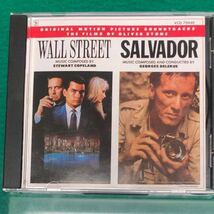 ウォール街 WALL STREET + サルバドール SALVADOR　オリバーストーン作品サウンドトラックCD 音楽：STEWART COPELAND, GEORGES DELERUE_画像1