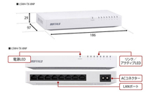 【LSW4-TX-8NP/WH Buffalo】8ポートスイッチングハブ_画像6