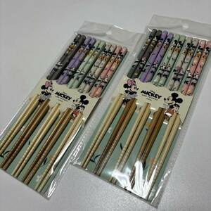  Disney chopsticks bamboo chopsticks 4 serving tray set ×2