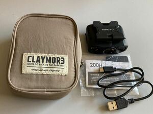 CLAYMORE Capon 200H クレイモア ヘッドライト キャップオン LEDライト CLP-2000 黒 収納ケース付