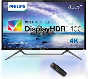 【中古】PHILIPS 436M6VBR 42.5型 液晶モニター 4K HDR ディスプレイ フィリップス 中古 