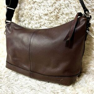 【COACH/コーチ/極美品】ショルダーバッグ【ボディーバッグ/トンプソン/ブラウン/クロスボディ/斜めがけ/ブラウン/オールレザー/70312】