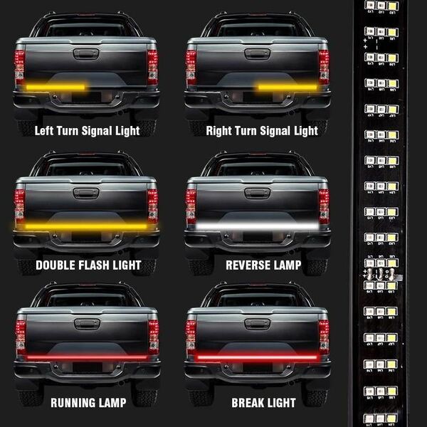 ■シーケンシャル 48インチ 流れるウインカー LED テールゲートバー テールライト ハイラックス タンドラ プラド f150 タコマ アメ車