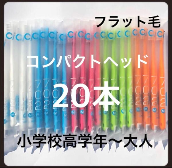 Ci702 コンパクトヘッド（フラット毛）20本　歯科医院専売歯ブラシ