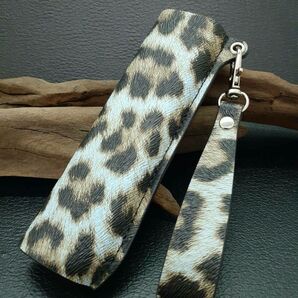 アイコス イルマワン ケース iqos iluma one case ケース イルマワンケース ストラップ付き 豹柄 灰