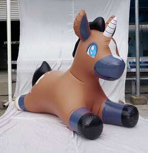 PhenodToy ユニコーン 空ビ 空気ビニール Inflatable Cocoa Poof Unicorn 8ft
