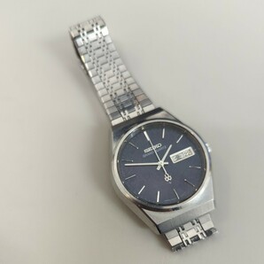 セイコー グランドクオーツ デイデイト 4843-8050 紺文字盤 メンズ腕時計  605の画像1