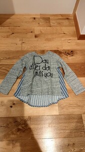 BREEZE　ブリーズ　95センチ ロンT　長袖　アシンメトリー　ロゴTシャツ　キッズ　子供服　保育園　幼稚園　洗い替え　お出かけ