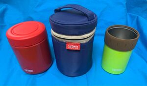 サーモス THERMOS スープジャーJBRｰ400Rと保冷缶ホルダーJCBｰ352LMG