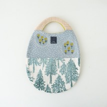 //【美品/1.6万】ミナペルホネン mina perhonen *piece egg bag エッグバッグ*ballademetsajardinかばん(ba87-2401-56)【10C42】_画像1