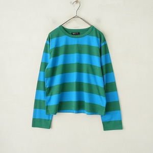 //【未使用/定価1.6万】アニエスベー agnes b. *ボーダー柄コットンロングスリーブTシャツ*3アニエスb.(33-2402-534)【01C42a】