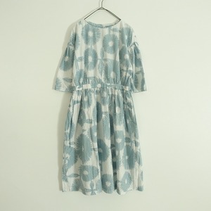 //【定価4.6万】ミナペルホネンランドリー mina perhonen laundry *daisy プリントワンピース*38綿ドレスmina(25-2312-409)【31A42】