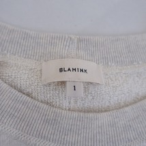 //【定価3.0万】ブラミンク BLAMINK *吊裏毛ロゴショートスリーブプルオーバー*1綿スウェット刺繍裁ち切り(2-2402-43)【12B42】_画像7