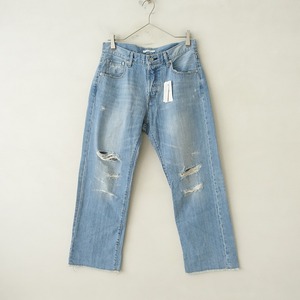 //ジャーナルスタンダード JOURNAL STANDARD *ヴィンテージダメージ加工ルーズデニムパンツ*36綿CONE DENIM(2-2402-460)【51C42】