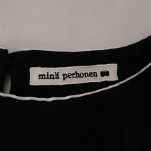 //【定価4.1万】ミナペルホネン mina perhonen *loistaa リネンギャザーブラウス*36黒ブラックハーフスリーブ(33-2402-734)【81C42】_画像9