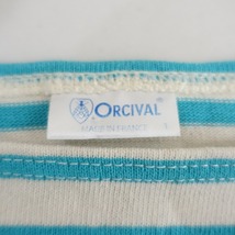 //オーシバル ORCIVAL *ボートネックボーダーカットソー*1コットン綿天竺プルオーバーシャツショート丈(25-2402-374)【91C42】_画像7