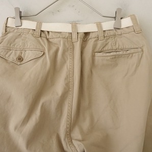 //マスターアンドコー MASTER&Co. *Long Chino Pants with Belt*コットンベージュ5ポケットジップストレート(2-2402-523)【91C42】の画像4