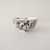 //【美品】大隈美佳 *黒絵 飯碗*食器【陶器】(wa87-2403-25)【22C42】_画像1