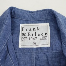 //フランク&アイリーン Frank & Eileen *リネンテーラーカラー長袖シャツ*XSブラウス麻トップスブルー(1-2403-74)【32C42】_画像7