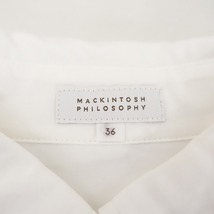 マッキントッシュフィロソフィー MACKINTOSH PHILOSOPHY *コットン丸襟シャツ*36ブラウス綿ホワイト白(1-2403-115)【82C42a】_画像8