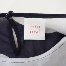 ビュルデサボン bulle de savon *ビッグドットプリントコットンワンピース*Fネイビー×白オーバーサイズ薄手(2-2403-190)【92C42】_画像7