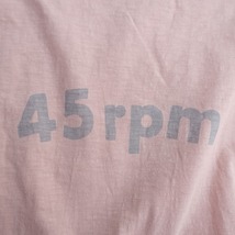 【メンズ】45アールピーエム 45RPM *フロントロゴプリントTシャツ*4コットンピンク半袖カットソーメンズ(2-2403-151)【03C42】_画像8