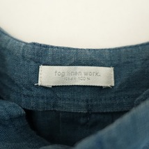 フォグリネンワーク fog linen work *リネンノーカラータックワンピース*麻ドレスフレアロング(25-2403-145)【13C42】_画像8