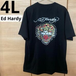 エドハーディー　Tシャツ　黒　4L Ed Hardy オーバーサイズ　メンズ