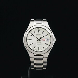 美品 SEIKO セイコー ドルチェ パーペチュアルカレンダー SACN001 8F33-0030 チタン メンズ 年差クォーツ シルバー 定価8.6万