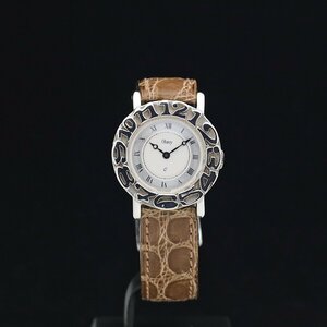  beautiful goods battery replaced Obreyo Bray hand made round figure bezel Sv925 lady's quartz silver face box guarantee 