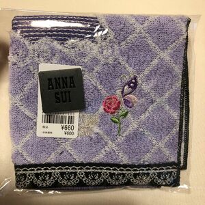 新品未使用　ANNA SUI 花レース　タオルハンカチ