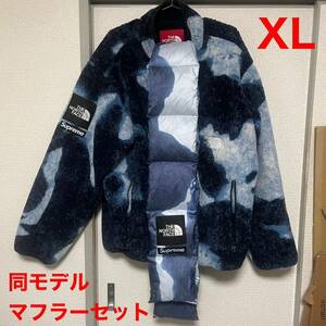 購入証明アリ　Supreme / The North Face Bleached Denim Print Fleece Jacket シュプリーム ザ ノース フェイス フリース ジャケット　XL