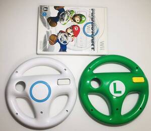 Wii マリオカート ソフト ハンドル セット ルイージ ( 任天堂 Nintendo ホリ HORI ゲーム )