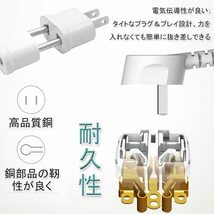 【数量限定】電源プラグ コンセントプラグ 海外用電源変換プラグ 1対1変換プラグ マルチ変換アダプター 2ホール フラットプラグ _画像2