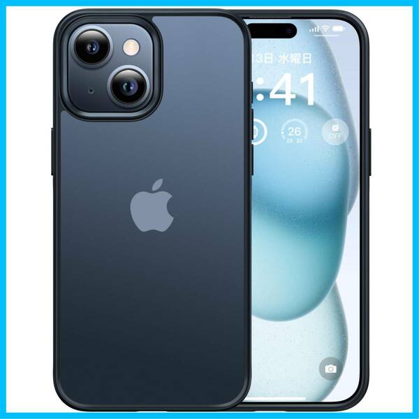 【在庫セール】【本体の色・3色】CASEKOO iPhone 15 用 ケース 耐衝撃 滑り止め 指紋防止 米軍MIL規格 マット