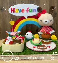 ＋＊mari's room*+ うさぎさんのピクニックセット　フェルトの型紙＆レシピ_画像1